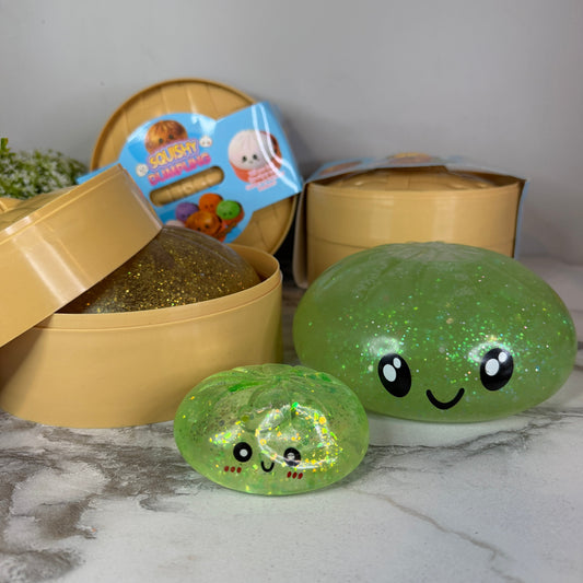 Squishy Toy - XL Jumbo Dumpling, Quick Squeeze Glitter - PREORDER
