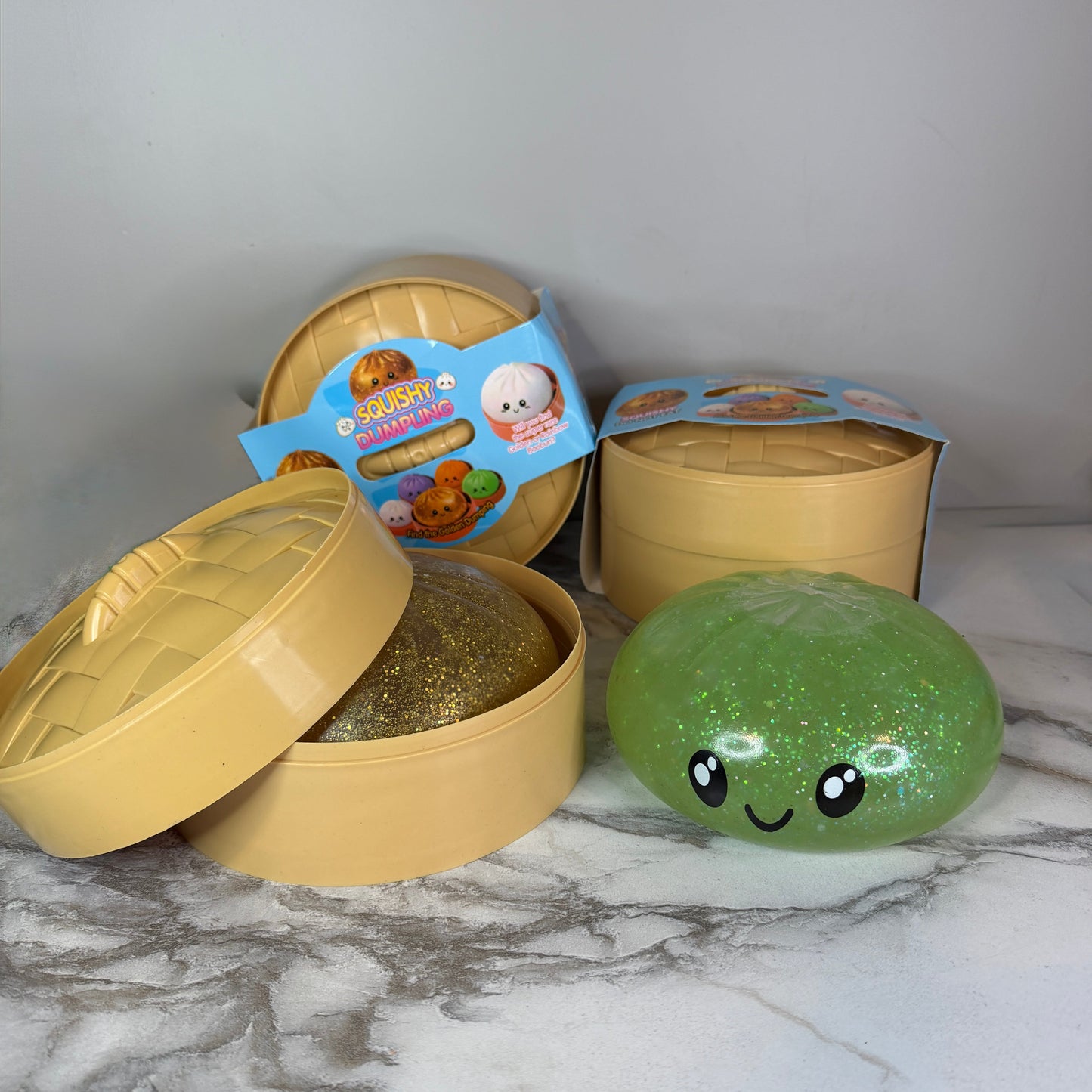 Squishy Toy - XL Jumbo Dumpling, Quick Squeeze Glitter - PREORDER