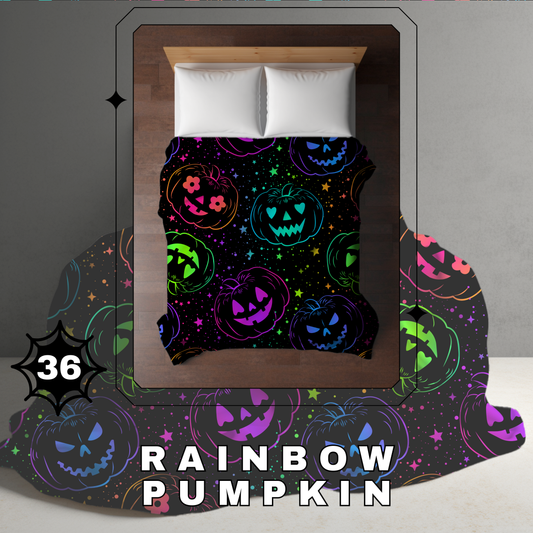 Blanket Halloween #36 - Rainbow Pumpkin