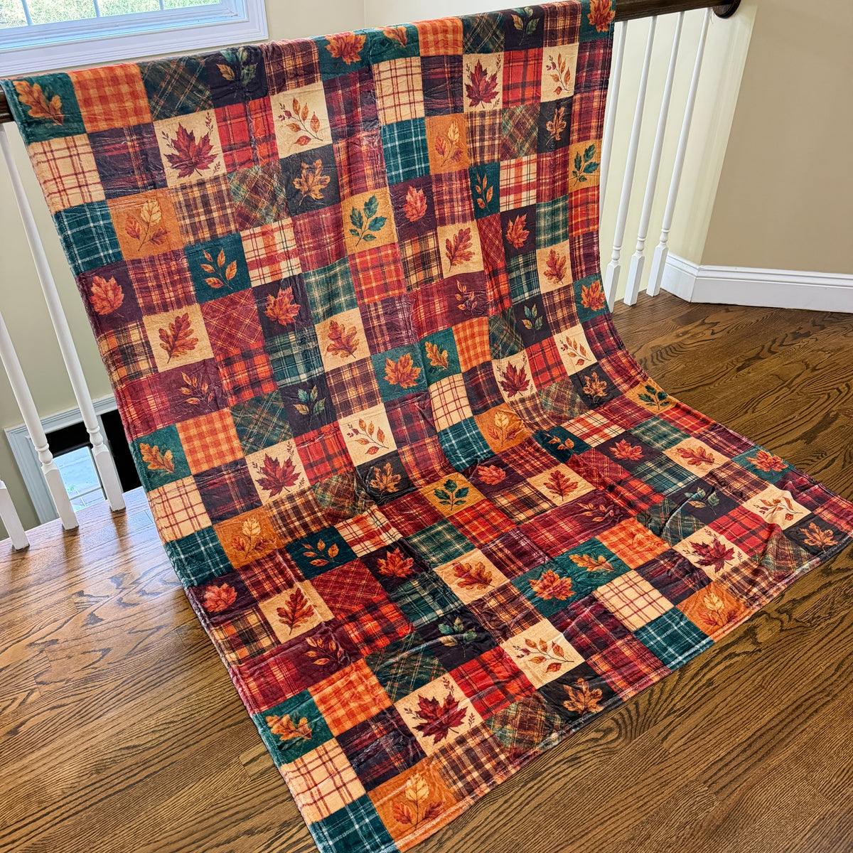 Blanket Halloween #1 - Quilted Leaves