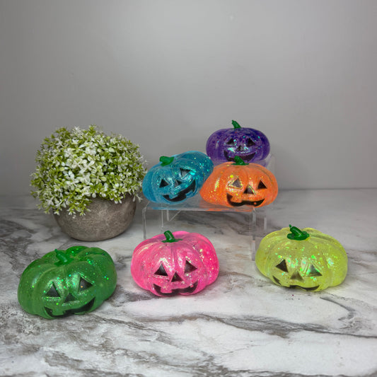 Squishy Toy - Halloween Glitter Pumpkin