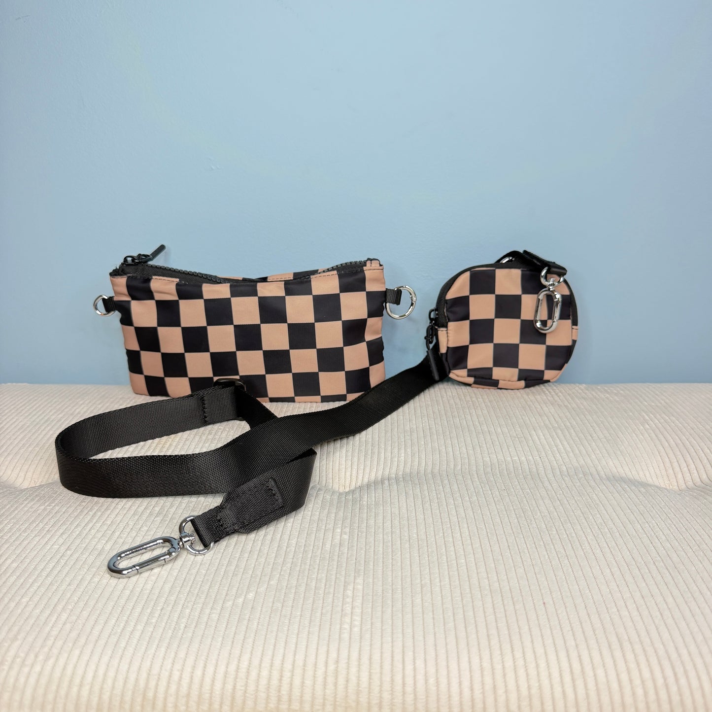 Tara - Double Pouch Nylon Crossbody