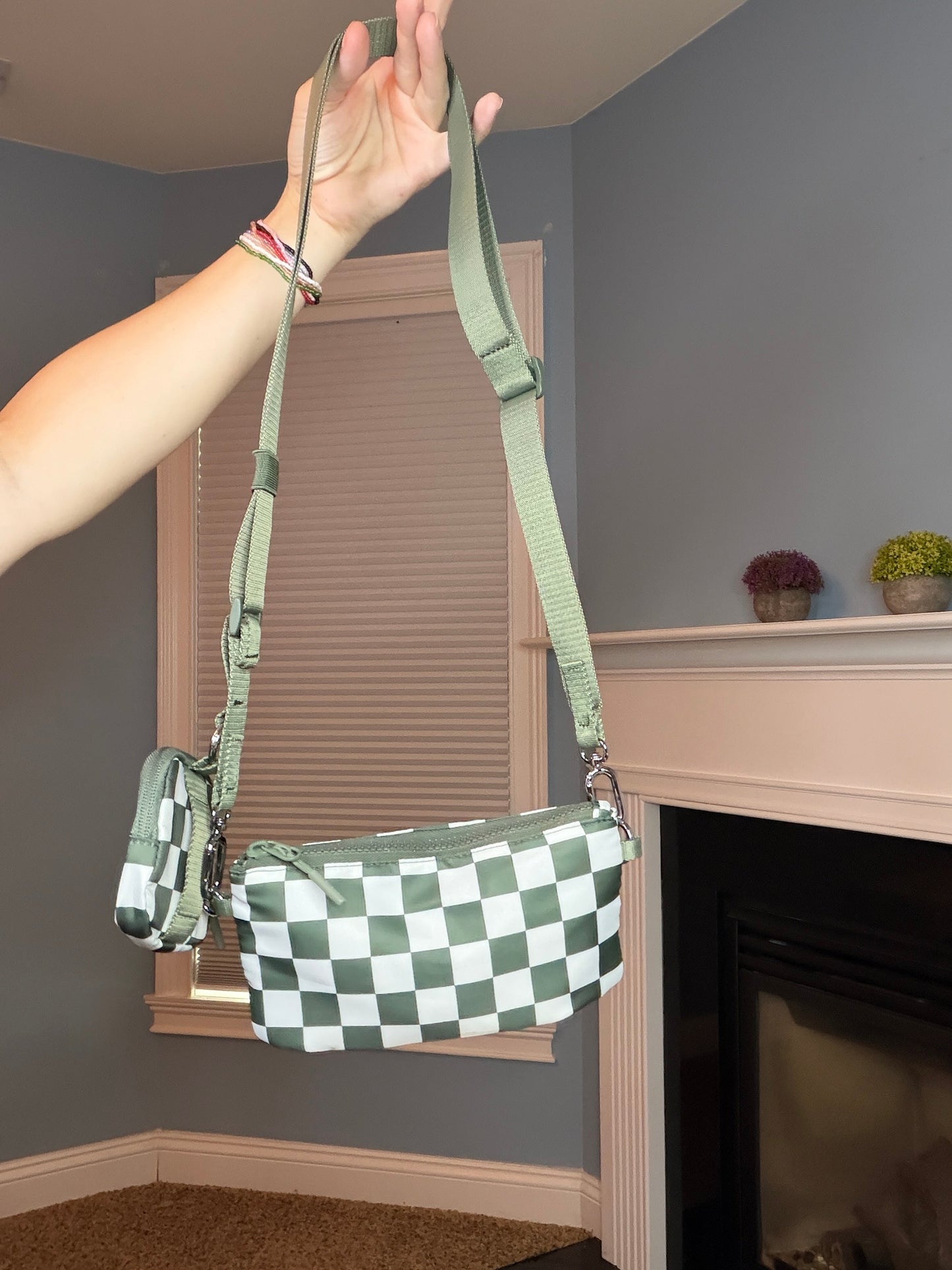 Tara - Double Pouch Nylon Crossbody