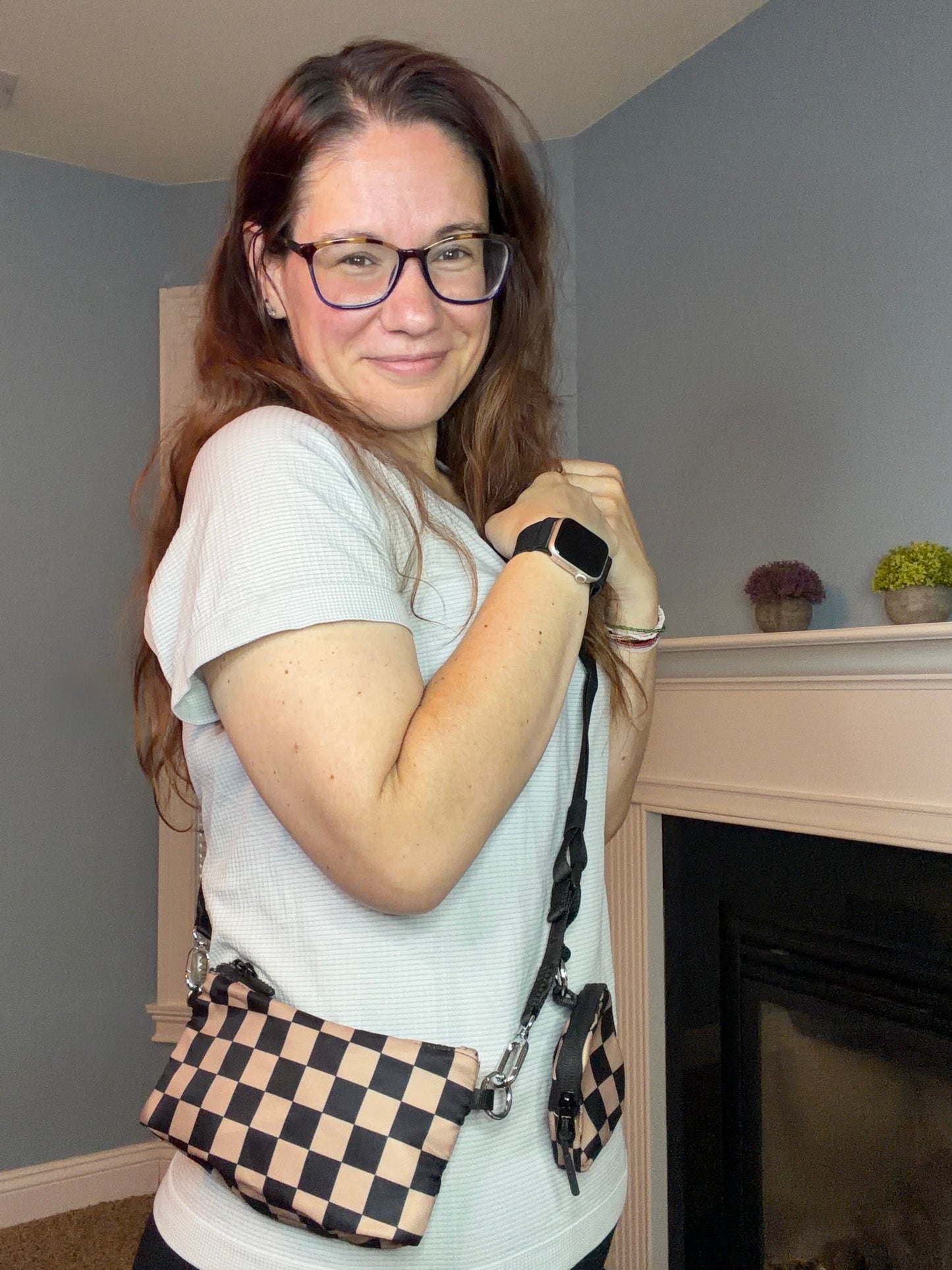 Tara - Double Pouch Nylon Crossbody
