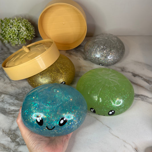 Squishy Toy - XL Jumbo Dumpling, Quick Squeeze Glitter - PREORDER